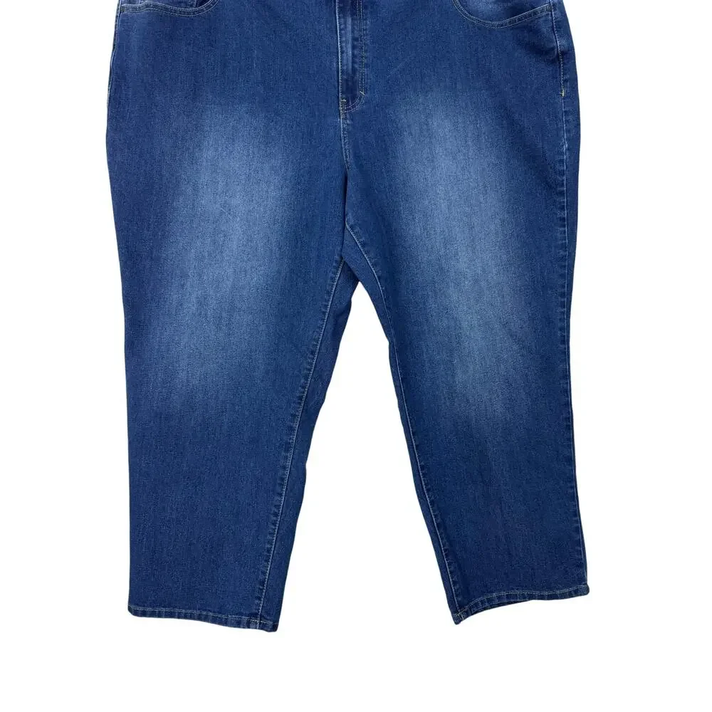 Catherines Right Fit Jeans Plus Sz 20WP Moderately‎ Curvy Cropped